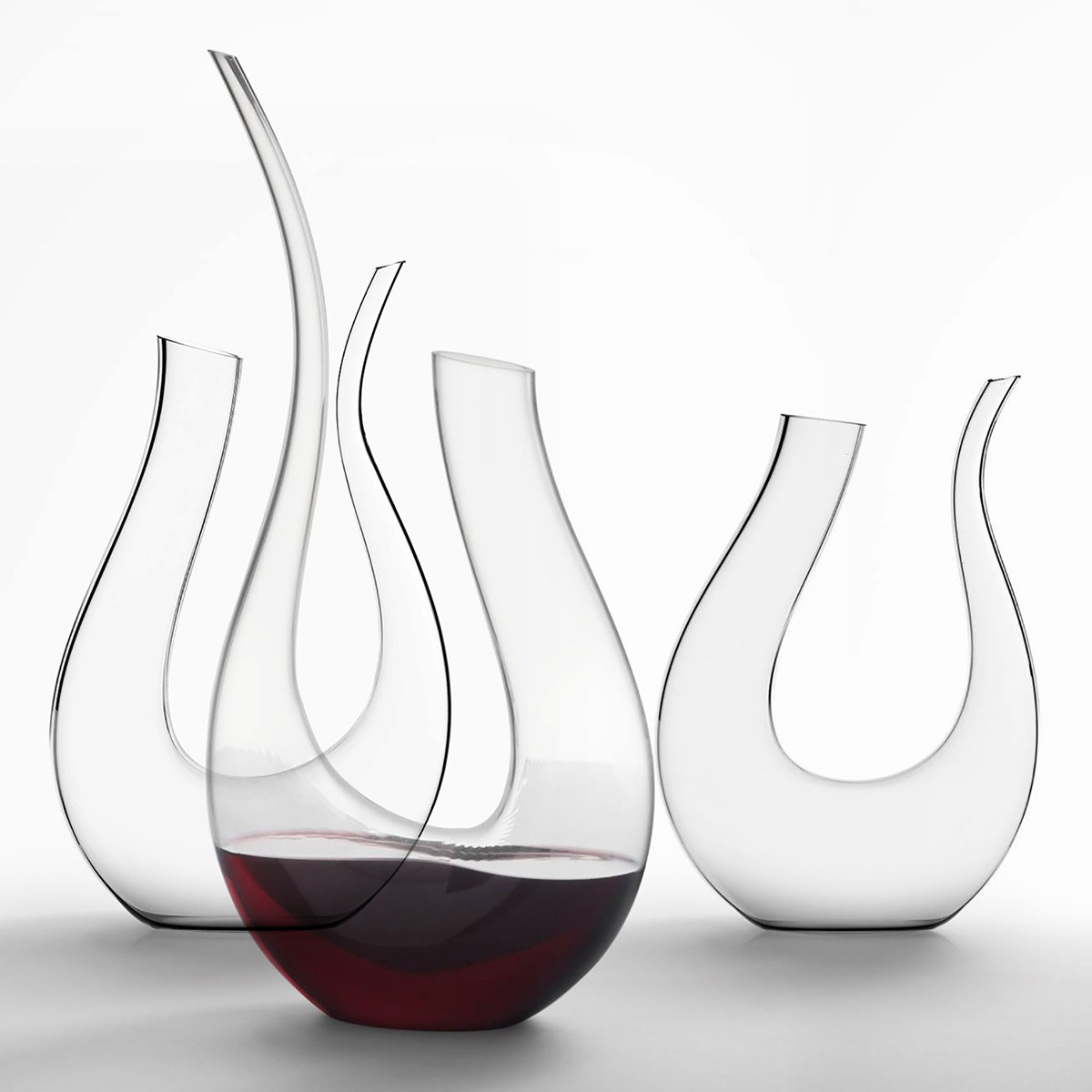 Le Muse, decanter in vetro modellato a lume