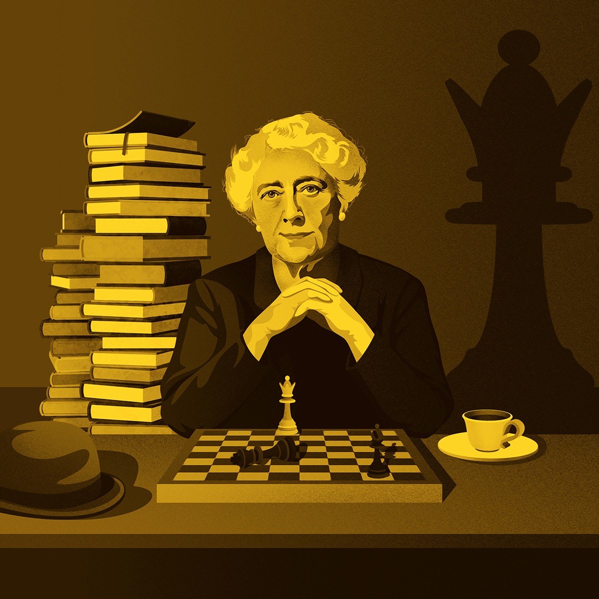 Agatha Christie, illustrazione di Paolo Metaldi