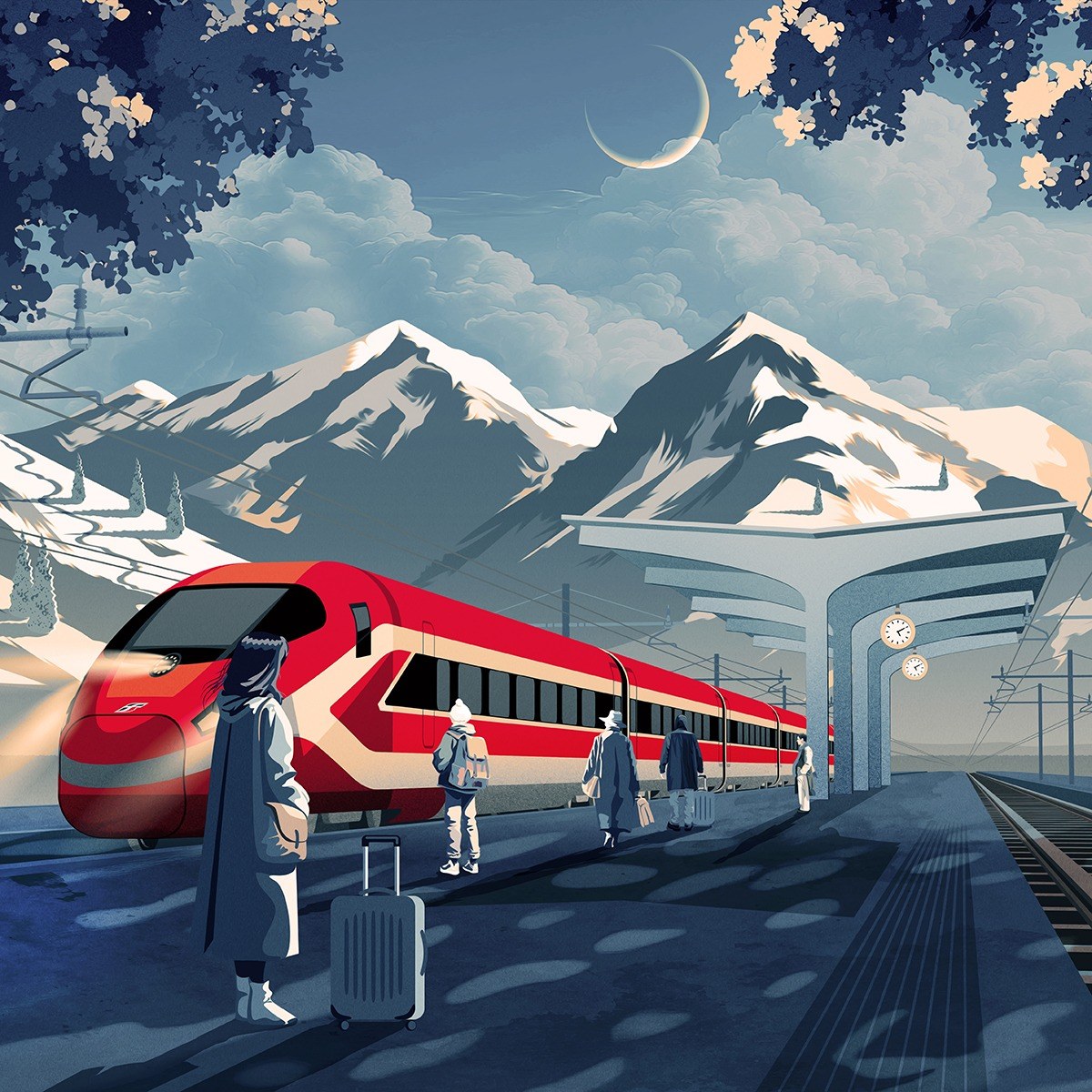 Milano Cortina, illustrazione di Paolo Metaldi