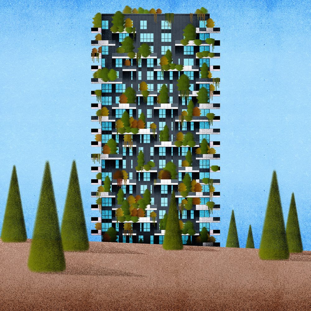 Bosco Verticale, stampa di Paolo Metaldi