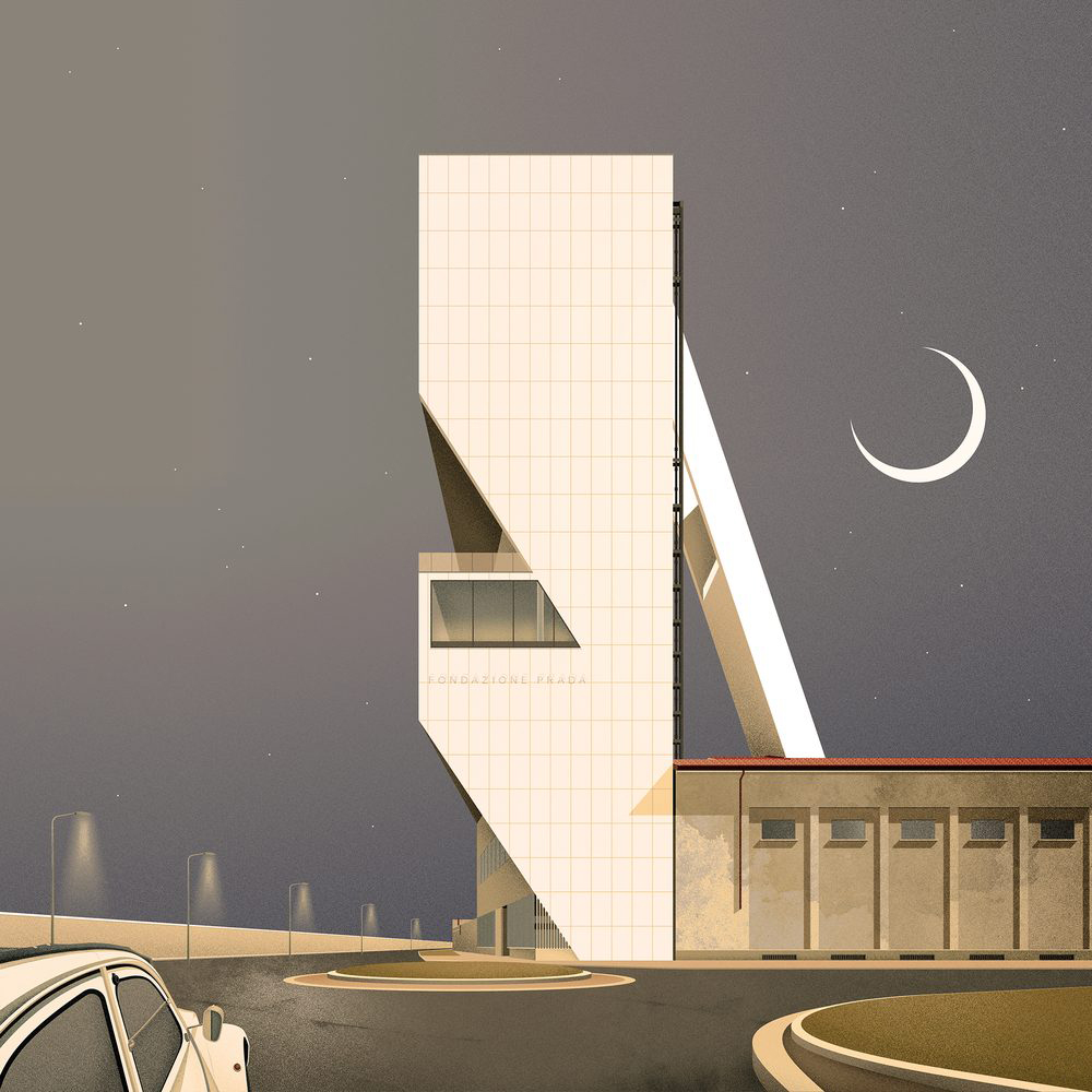 Fondazione Prada Notte, stampa di Paolo Metaldi