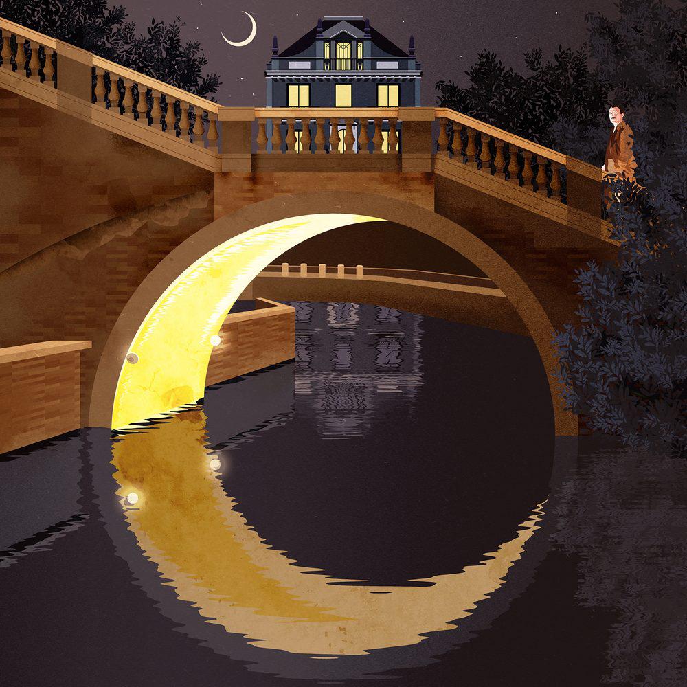 Lune e Ponti, stampa di Paolo Metaldi