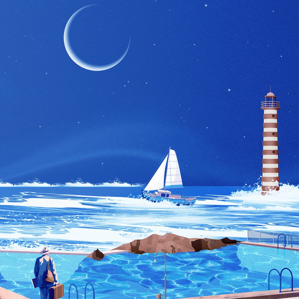 Piscinas Porto, stampa di Paolo Metaldi