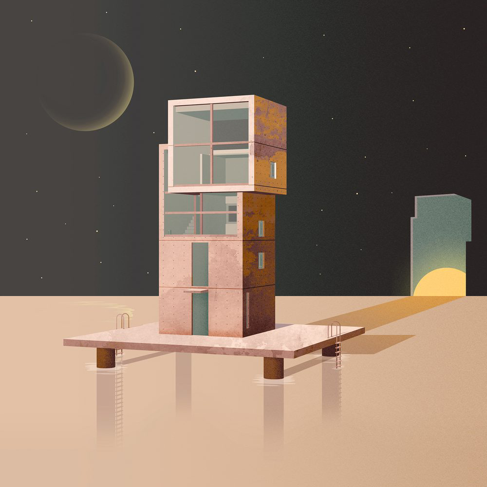 Tadao Ando Luna, stampa di Paolo Metaldi