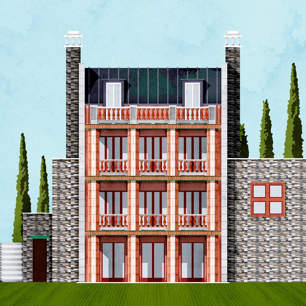 Villa Alessi, stampa di Paolo Metaldi