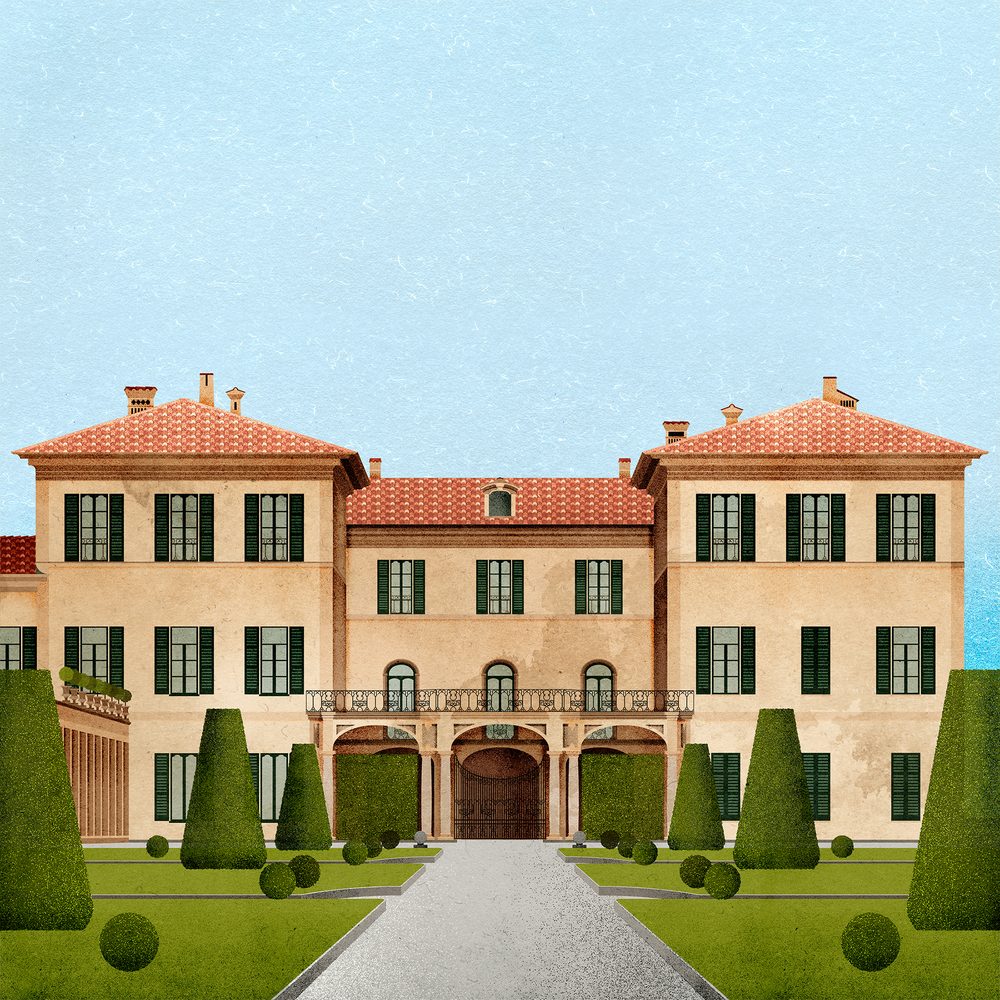Villa Panza, stampa di Paolo Metaldi